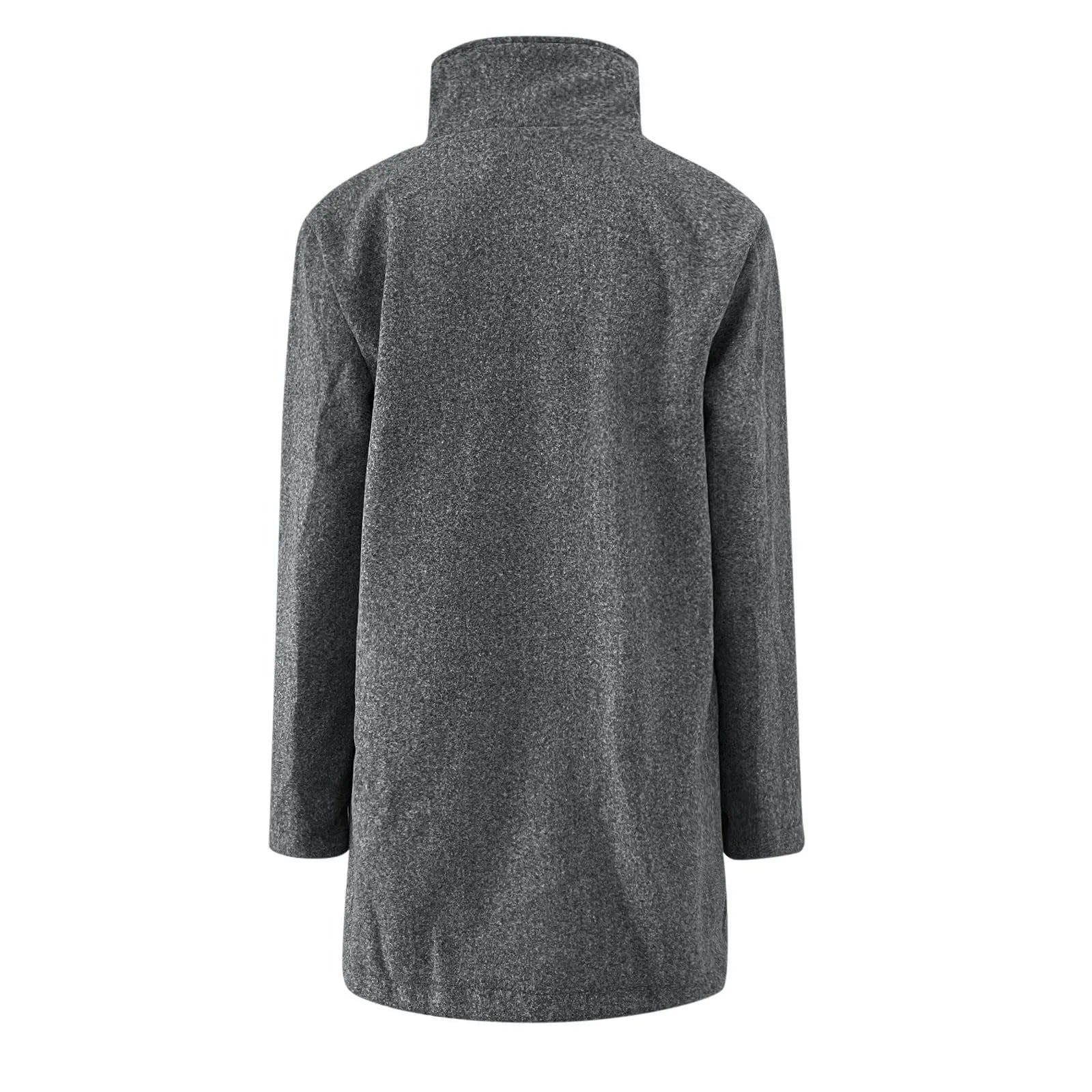 Womens Wool Cardigan Coats With Pockets Ladies Lapel Long Jacket Coat Fashion Solid Casual Winter Jackets for Women Plus Coat