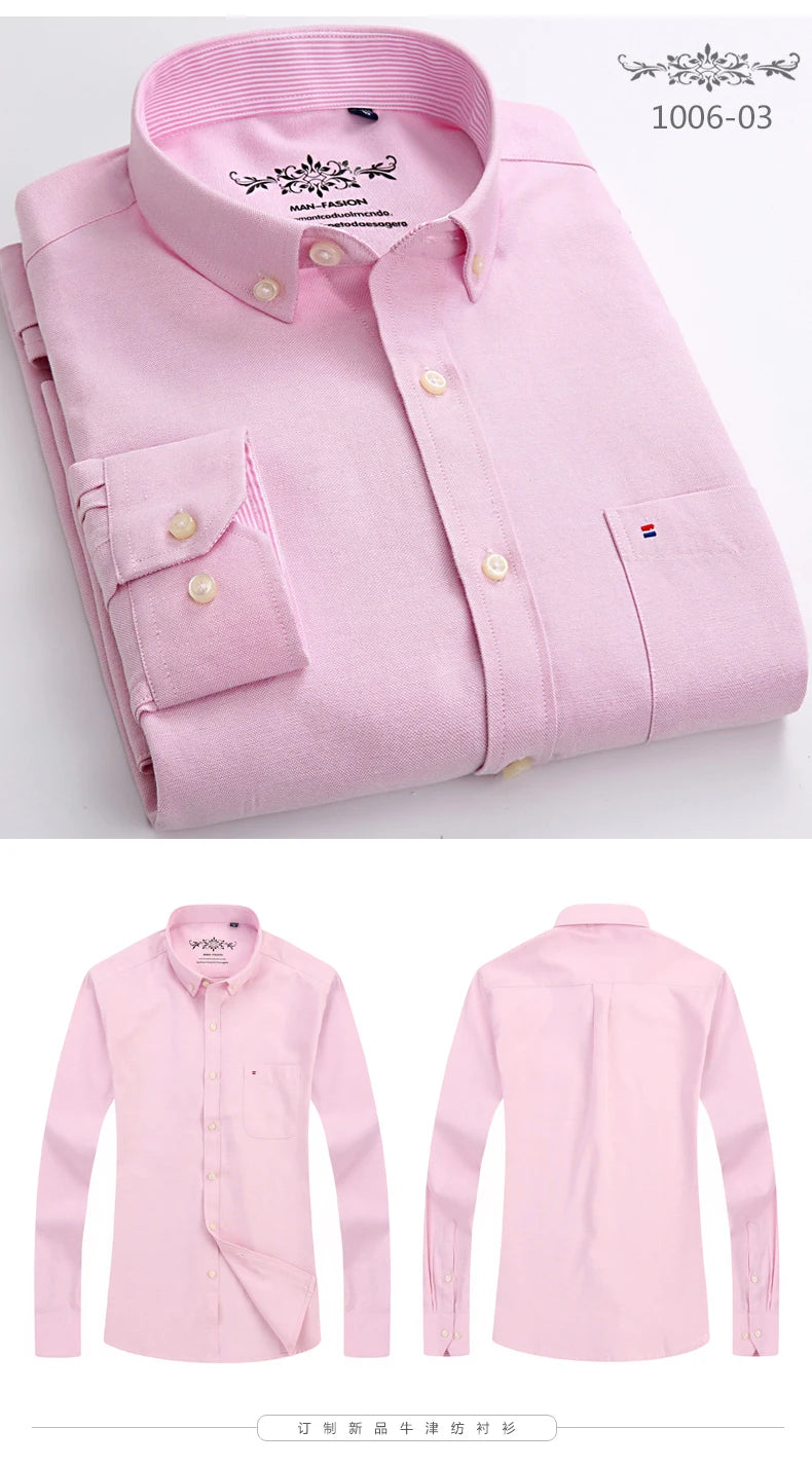 Slim Striped Office Shirt Men