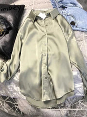 Elegant Silk Touch Office Blouse