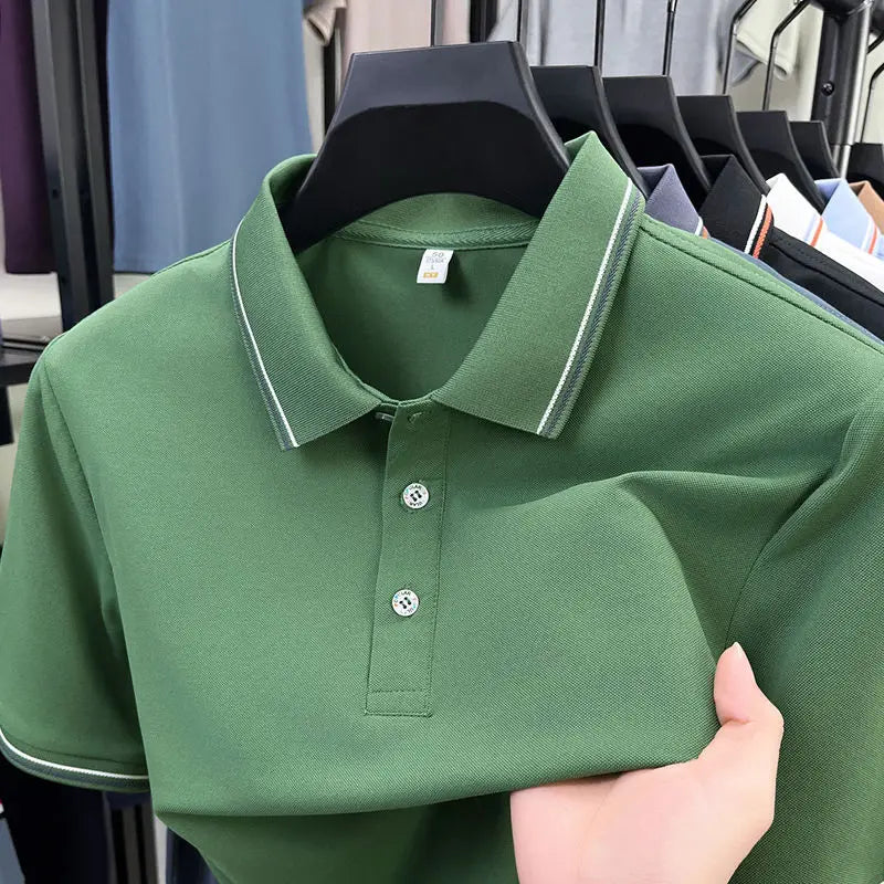 Turn Down Collar Summer Polo