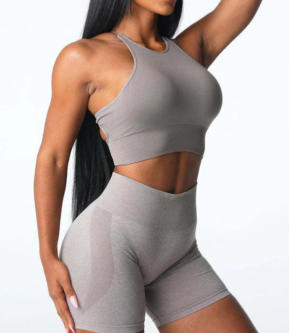 Embrace Seamless Sports Bra Women Backless Gym Bra Tops Padded Yoga Bras Push Up Running Sports Bras Workout Bralette Sportswear