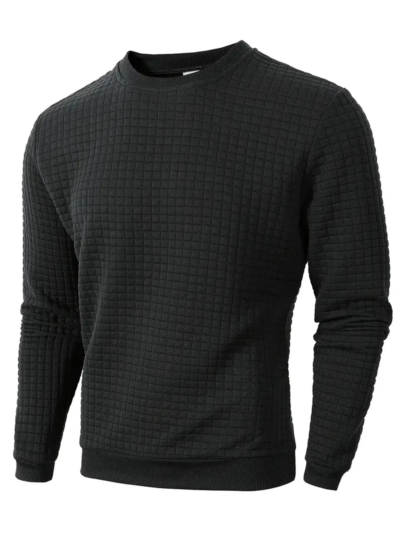 Modern Jacquard Crewneck Knit Pullover