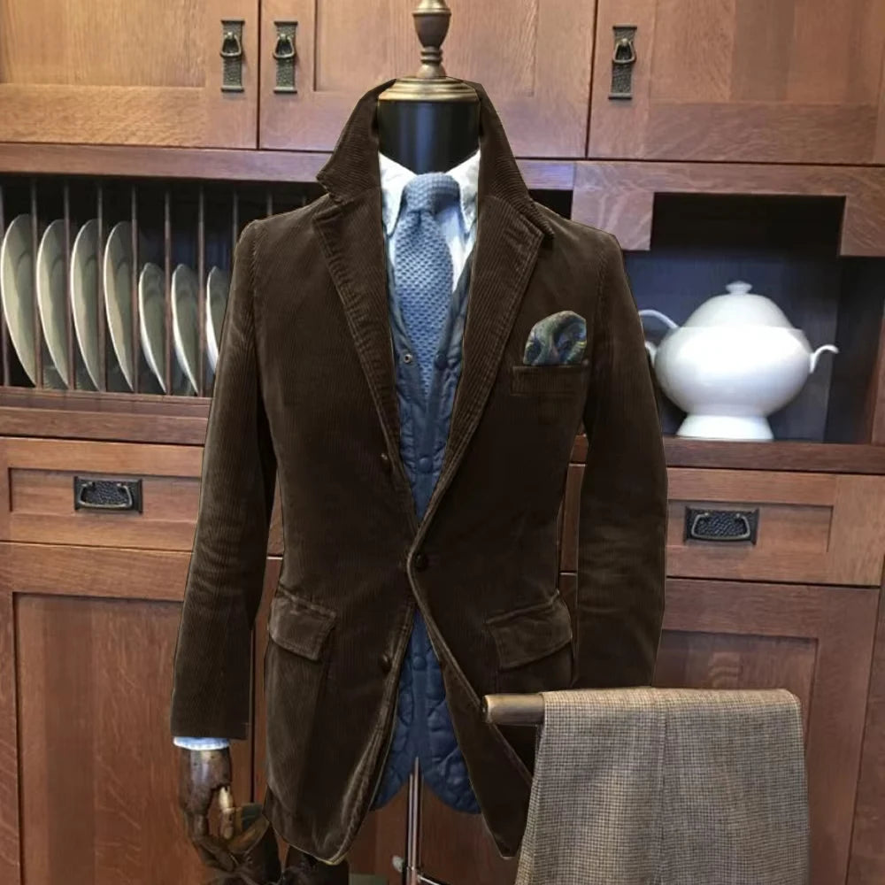 Corduroy Casual Suit Jacket