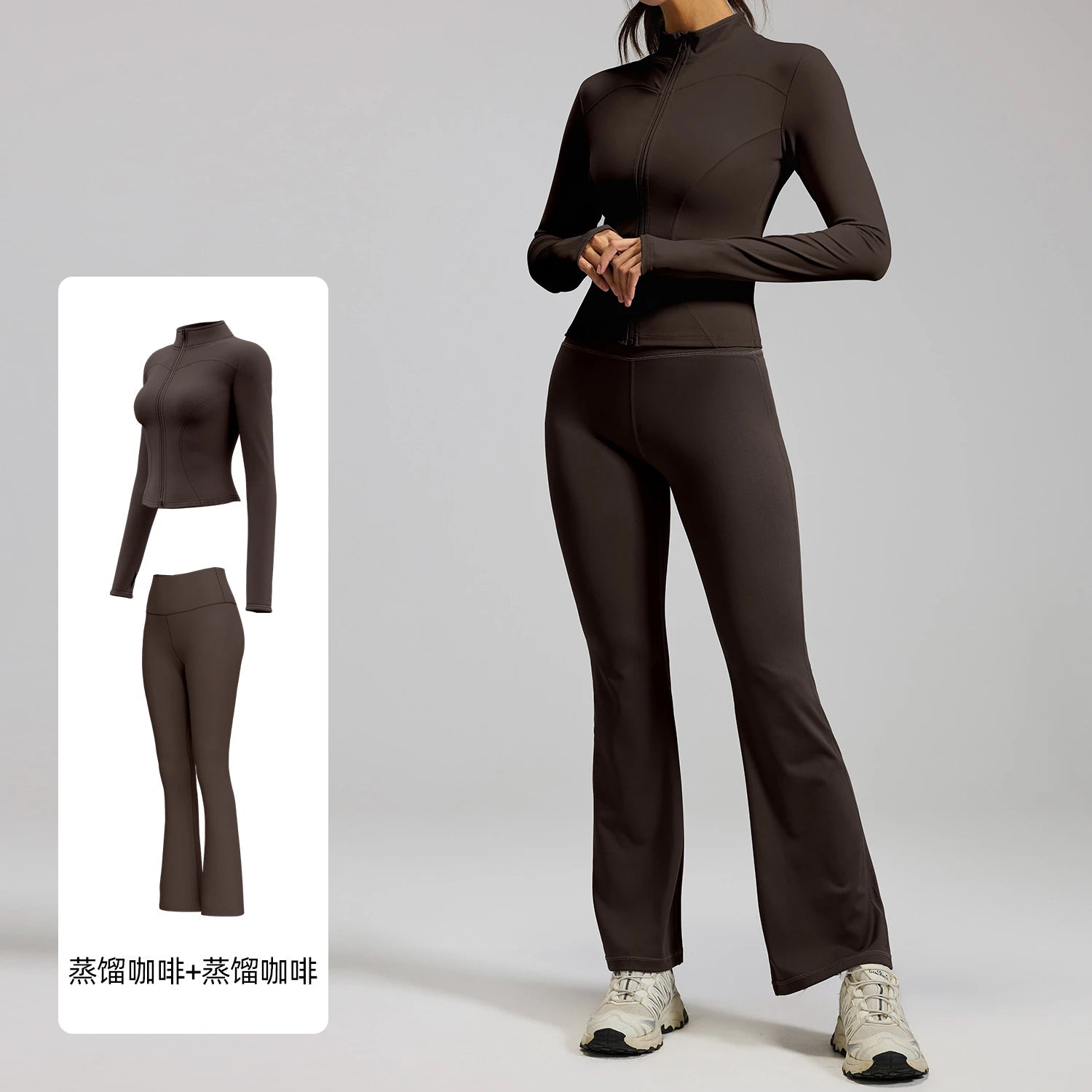 2PCS yoga suit, exercise set, gym set, women's exercise set, running exercise suit, long sleeved exercise suit, yoga suit