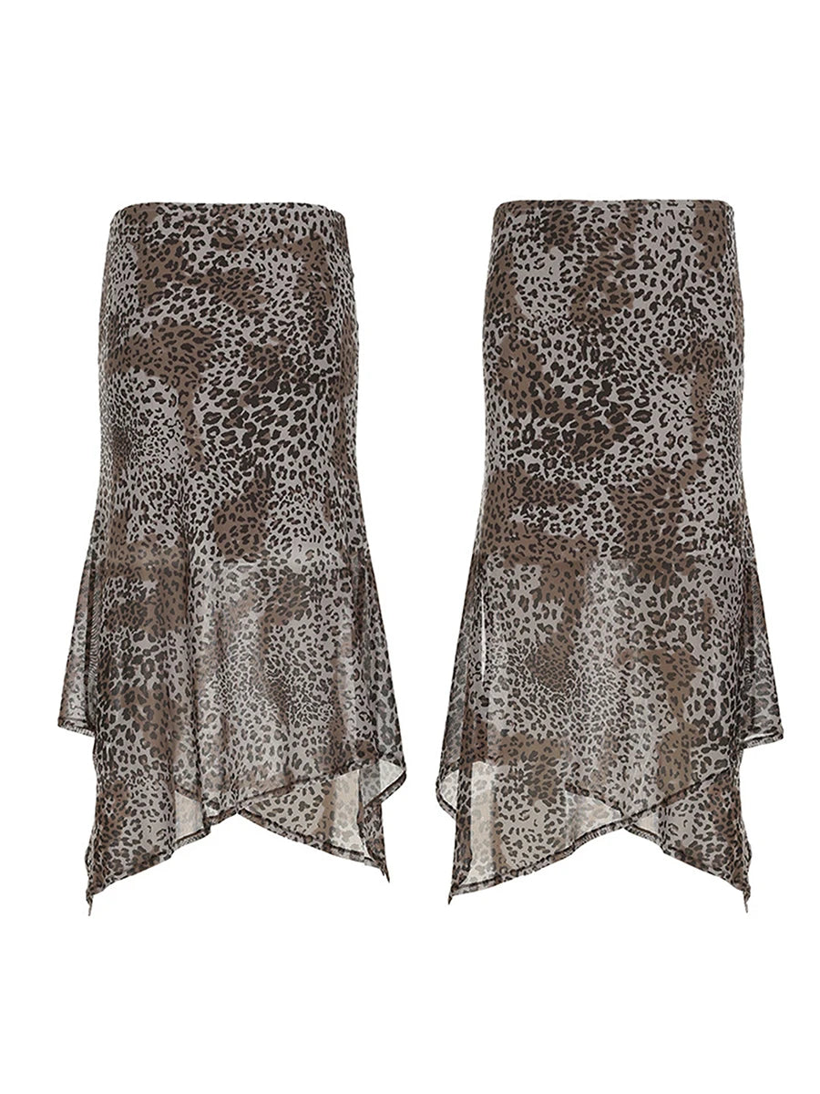 Pleated Floral High-Waist Midi Skirt