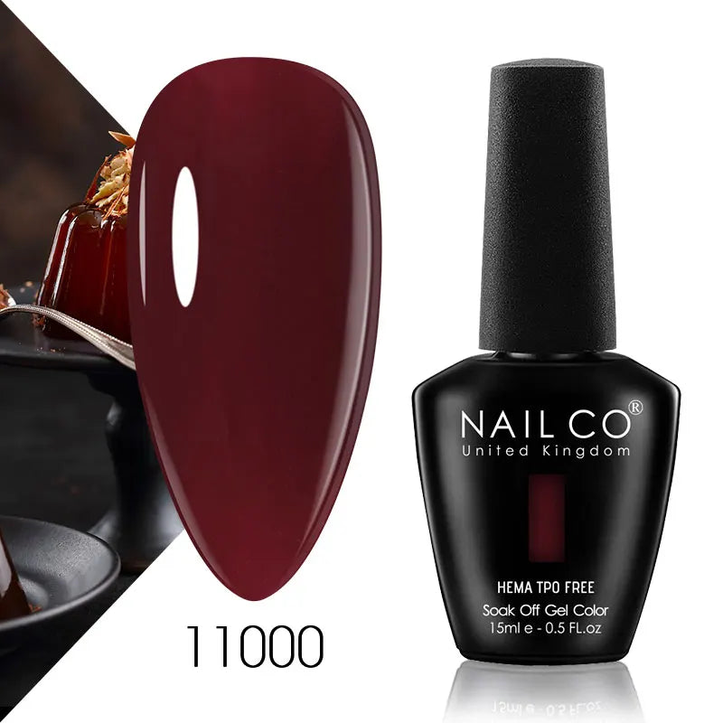 NAILCO 15ml Nail Gel Polish Semi Permanent UV Varnish Nails Art Gel Vernis Manicure TOP BASE Nails Products Supplies Equipment
