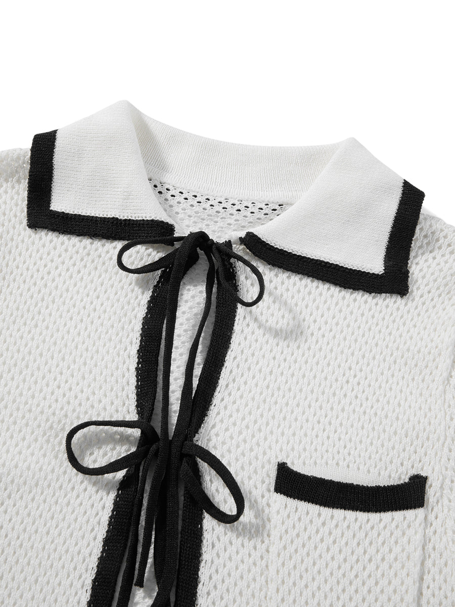 Crochet Knit High-Waist Beach Cover-Up Skirt