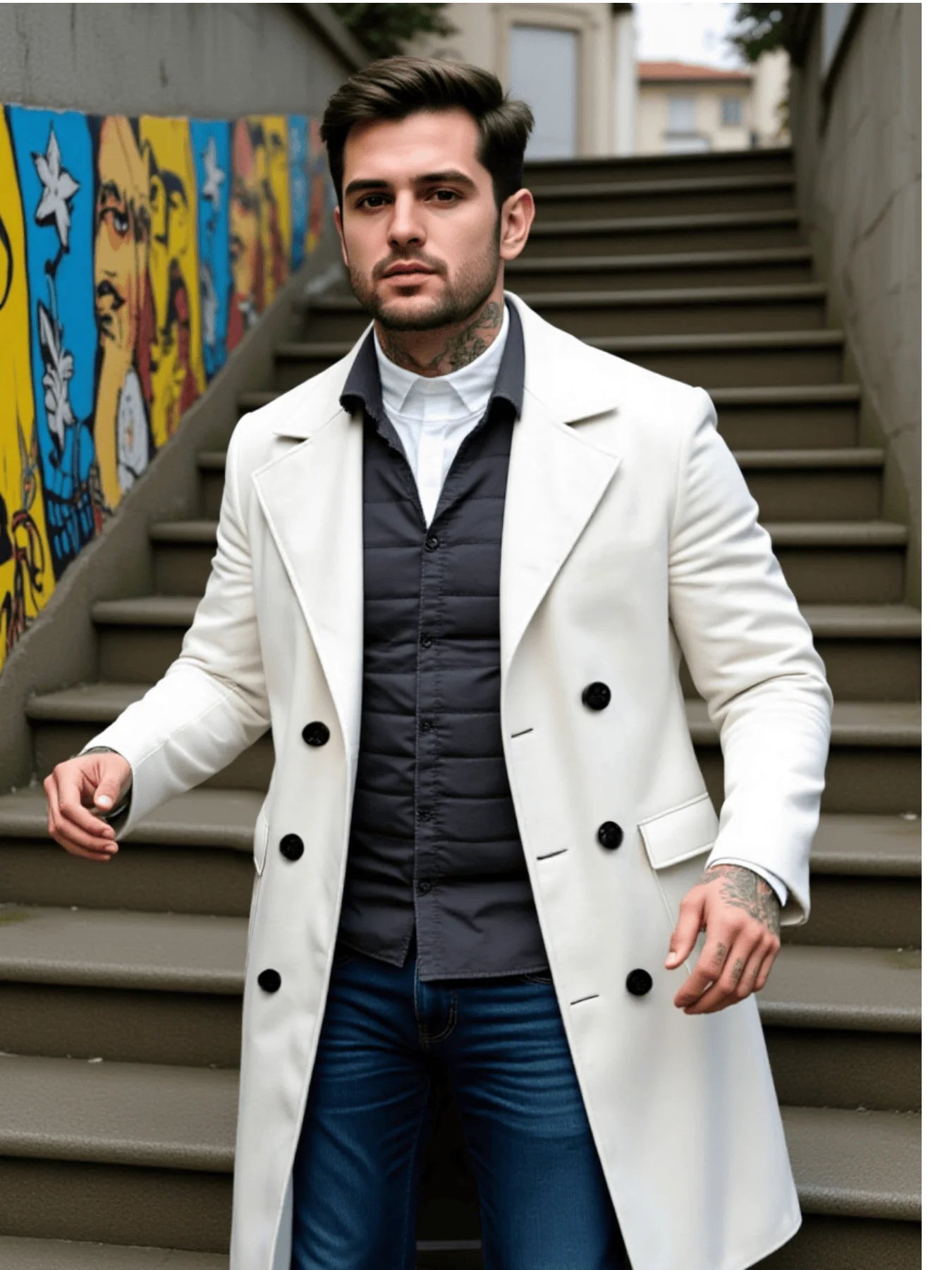 Refined Double Breasted Wool Coat