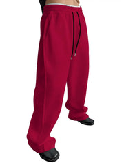 2026 New Straight Spring Autumn Joggers Men Jogging Sweatpants Sportswear Knit Tracksuit Sports Pants Trousers Wide Leg Clothing