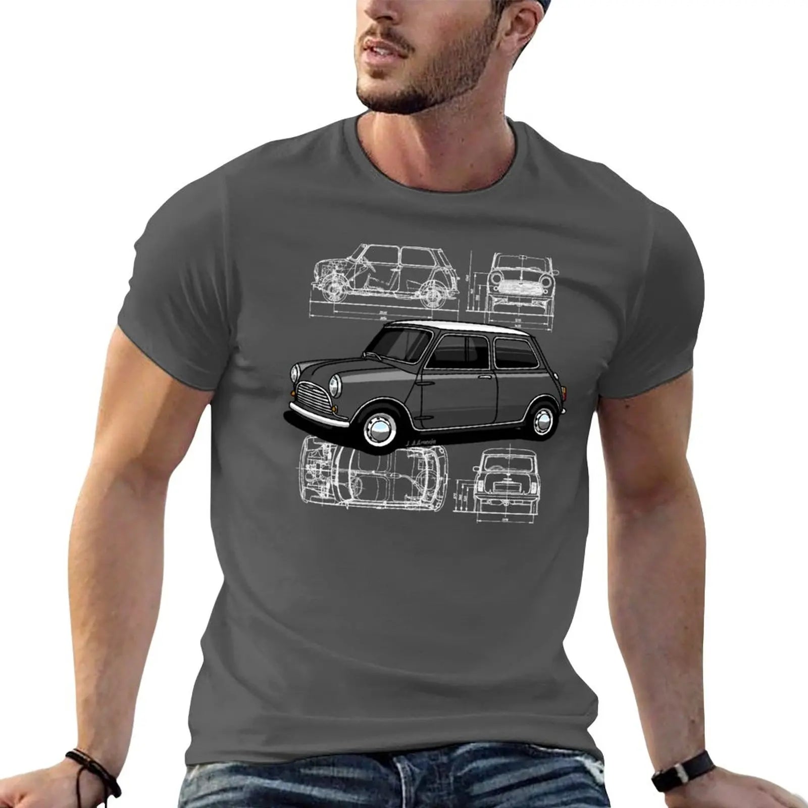 Vintage Rally Sketch Cotton Tee