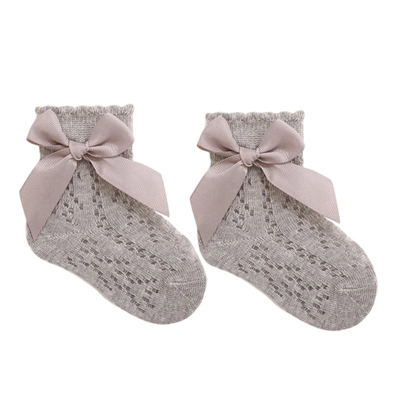 Baby Girl Lace Ruffle Grip Socks