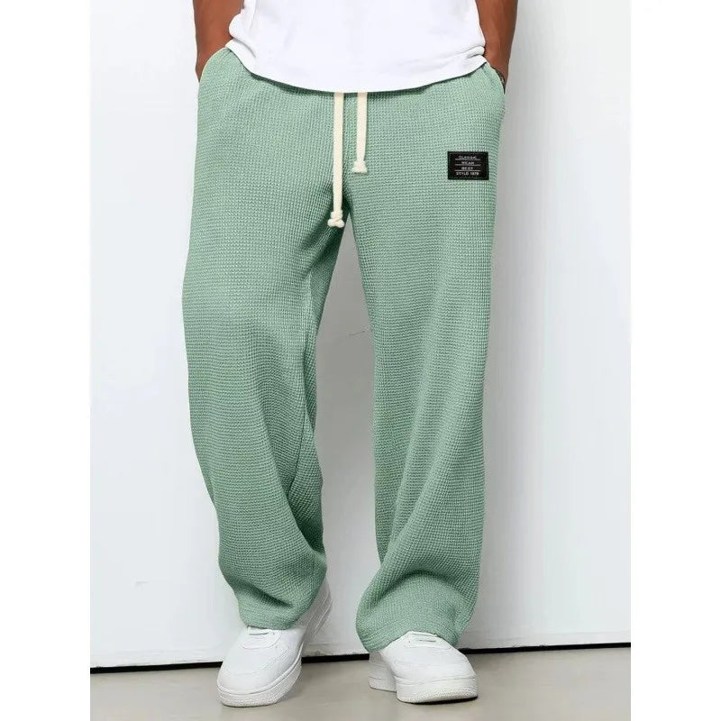2024 New Running Mens Sweatpants Straight Fit Joggers for Sports and Streetwear Loose Oversized Drawstring Long Pants Men Pants