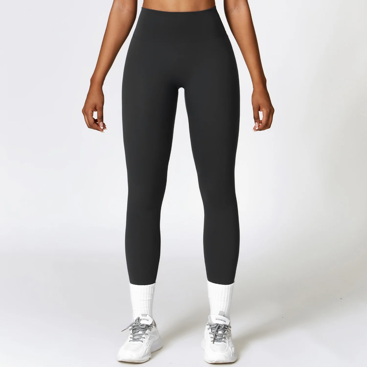 Fitness Leggings High Rise Hip Lift Brushed Soft Material For Ladies Outdoor Elastic Slim Fit Outer Wear Sports Tight Pants