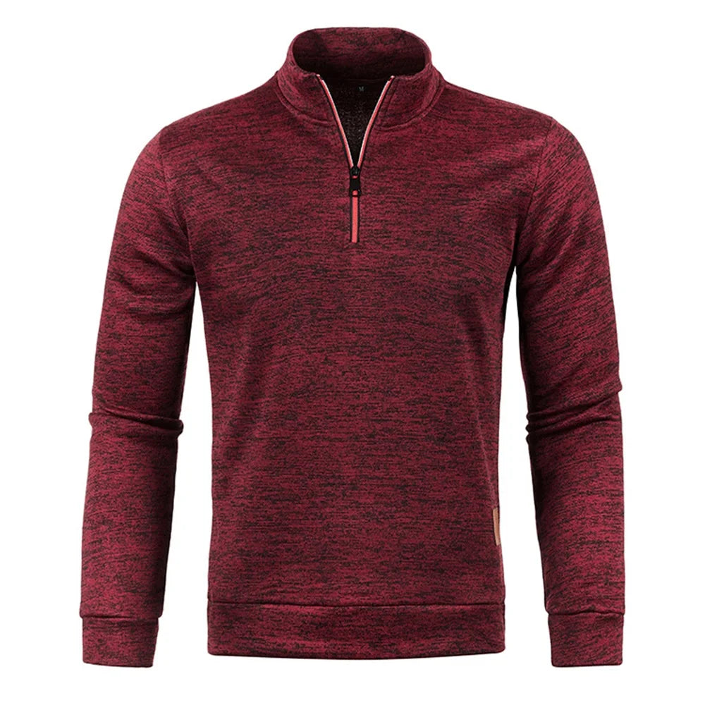 Modern Half Zip Knit Sweatshirt