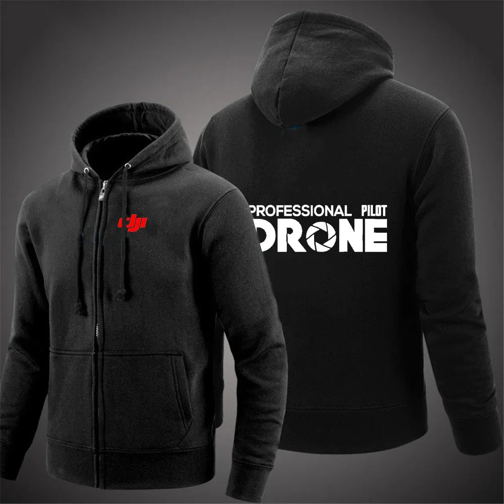 Men's Gothic Printed Zipper Hoodie Street Hoodie