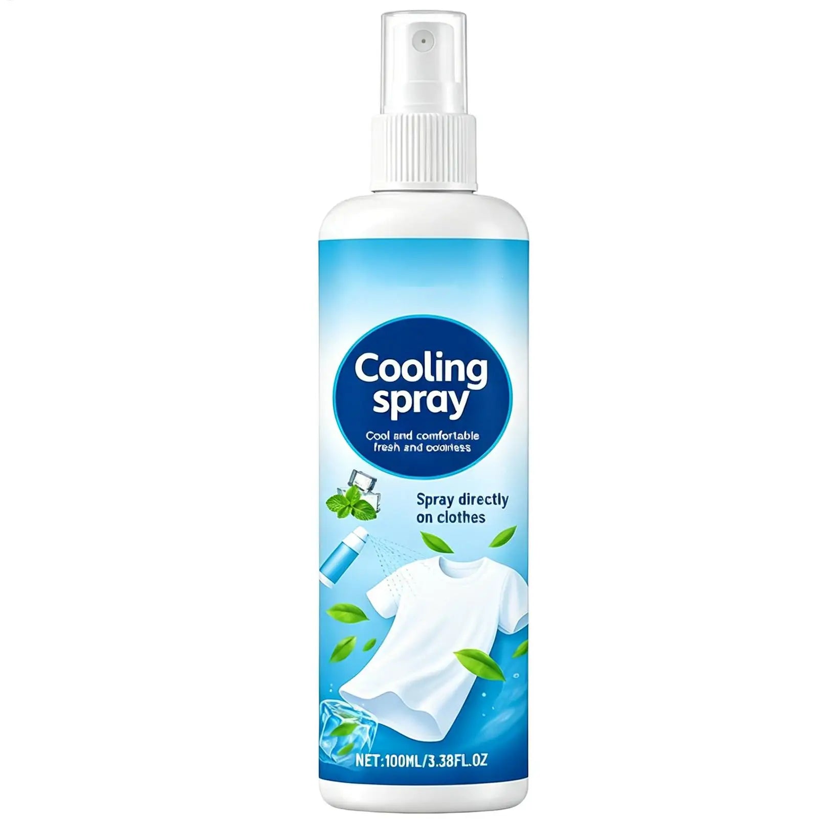Effective Portable Cooling Spray 100ml Long Lasting Hydrating Body Mist for Summer Outdoor Sports Gym Travel Soothing Skin Face
