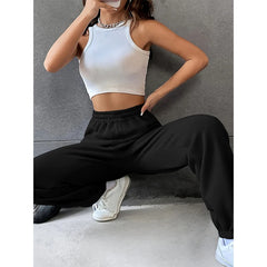 Casual Drawstring Streetwear Sweatpants Women