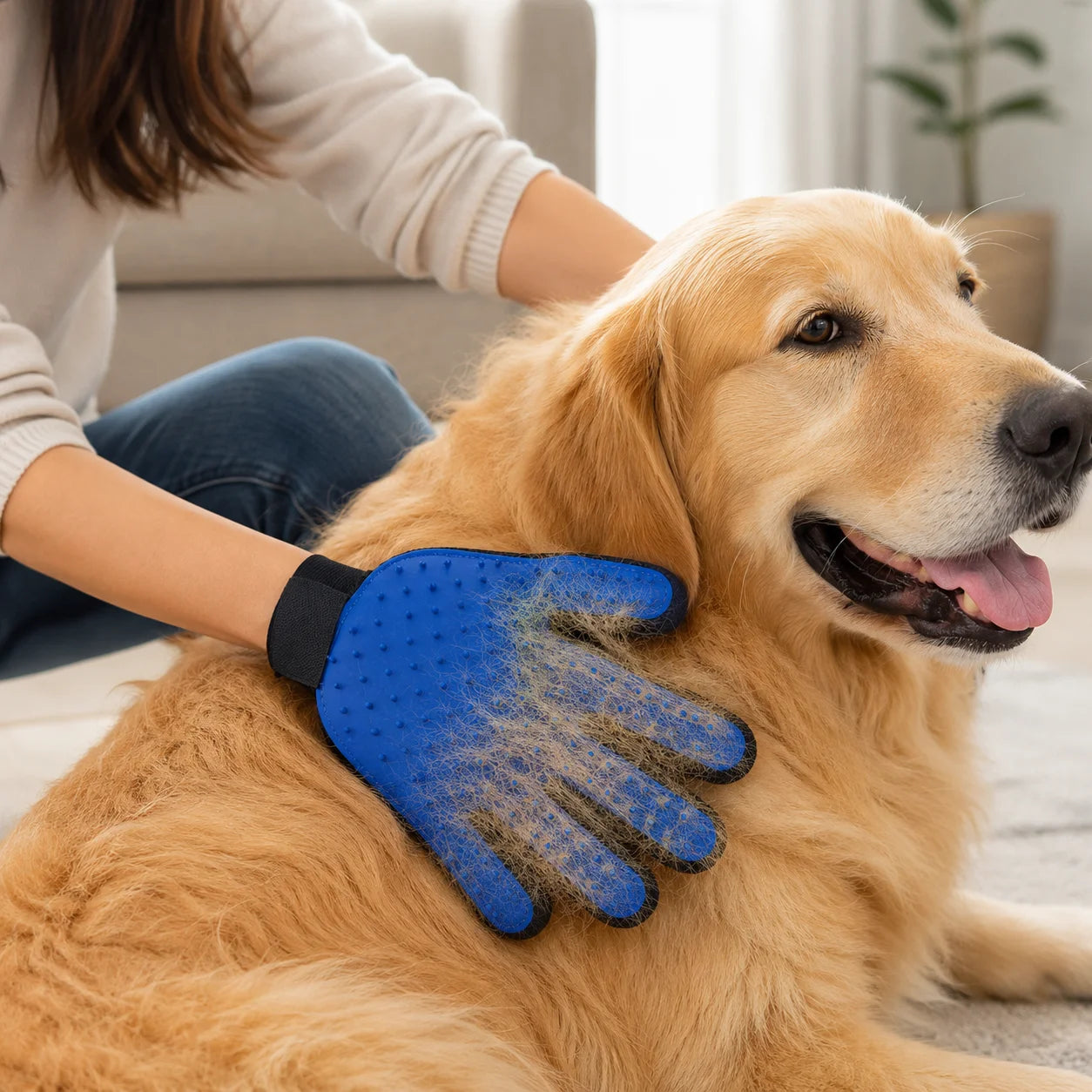 Pet Grooming Glove Cat Dog Deshedding Brush Hair Removal Massage Glove for Long Short Hair Pets