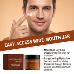 Men Hydrating Skin Balm, Restore Soft Skin Texture, Daily Facial & Body Moisturizing Care for Men