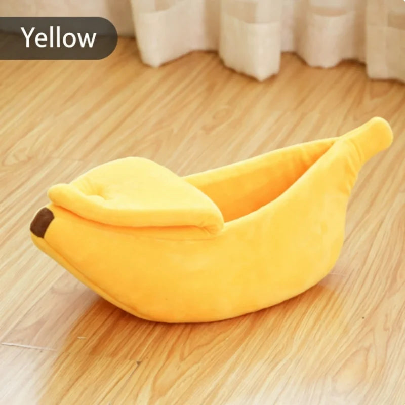 Banana Cat Bed House Funny Cute Cozy Cat Mat Beds Warm Durable Portable Pet Basket Kennel Dog Cushion Cat Pet Supplies ﻿