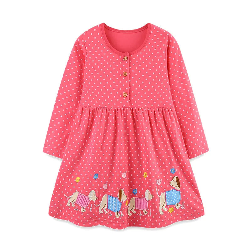 Butterfly Polka Princess Girls Dress