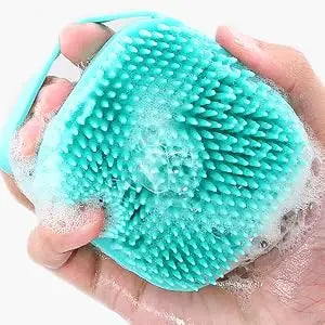 Blue Yellow Shampoo Dispenser Brush
