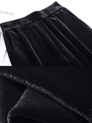 Women's pants with many reviews flared pants ice silk pants wide leg pants, high waisted blue loose straight leg pants 6XL