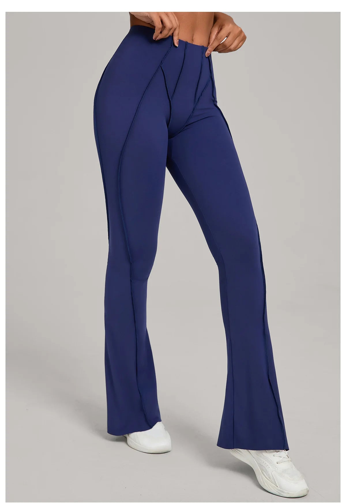 Gym Workout Women's Wide-Leg Tight-Fitting Hip-Lifting Yoga Flared Pants Dance High-Waist Flared Casual Outdoors Sports Trousers