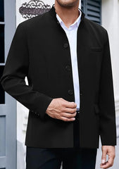 Men’s Lightweight Stand-Collar Casual Blazer