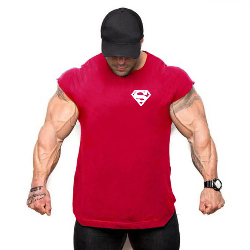 Mens Tank Tops Shirt Gym Tank Top Fitness Clothing Vest Sleeveless Cotton Man Canotte Bodybuilding Ropa Hombre Man Clothes Wear
