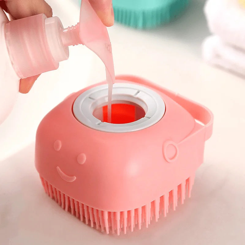 Soap Dispenser Silicone Massage Brush