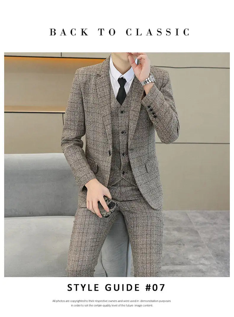 Three Piece Wedding Business Suit