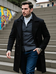 Refined Double Breasted Wool Coat