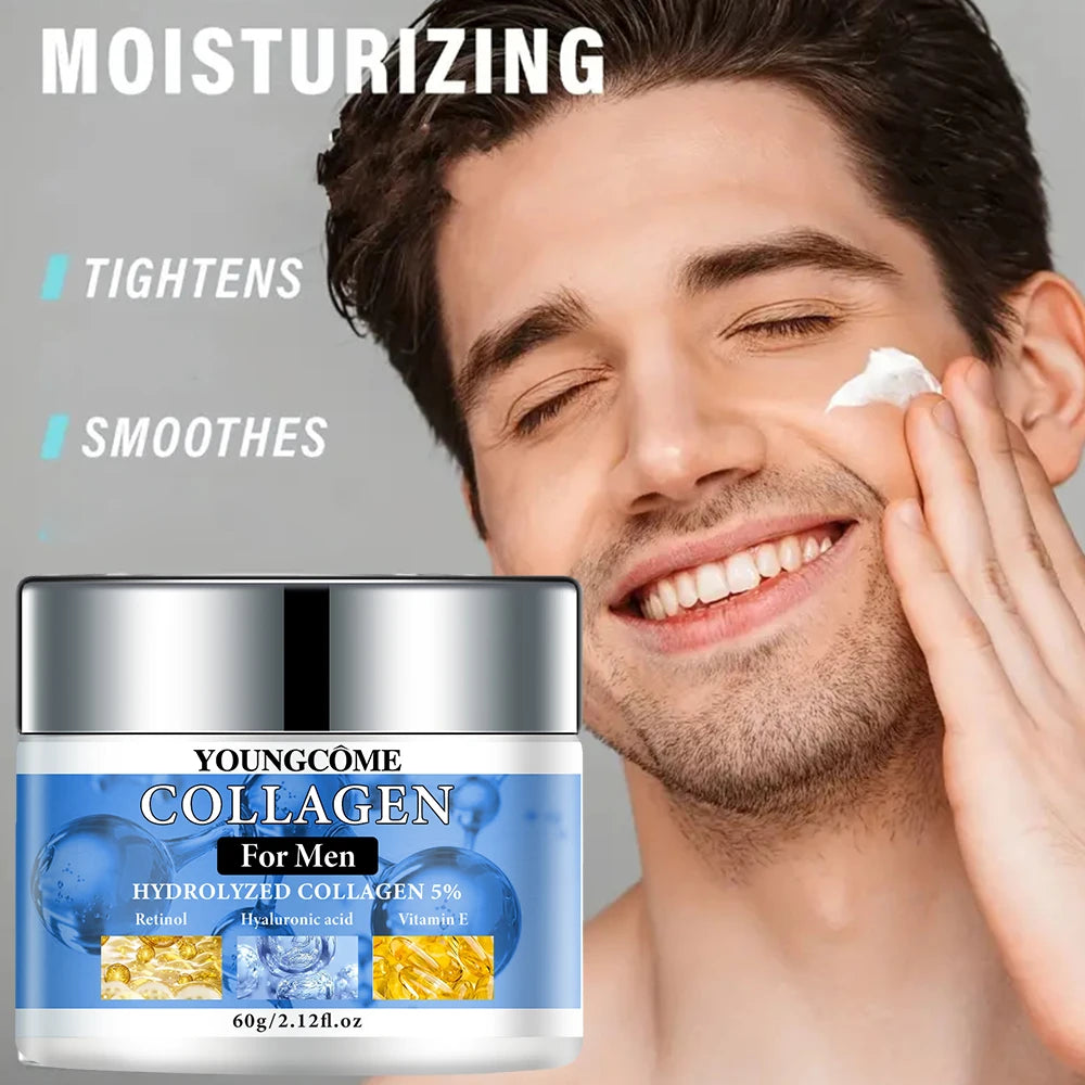 Smooth Wrinkle Cream for Men Remove Face & Neck Wrinkles Firming Moisturizing Skin Retinol Face Cream Younger Facial Treatment