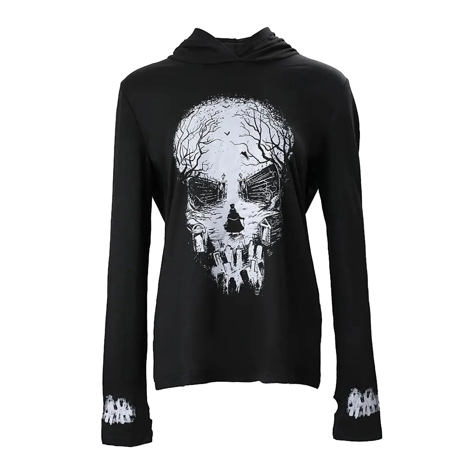 Skull Hooded Pullover