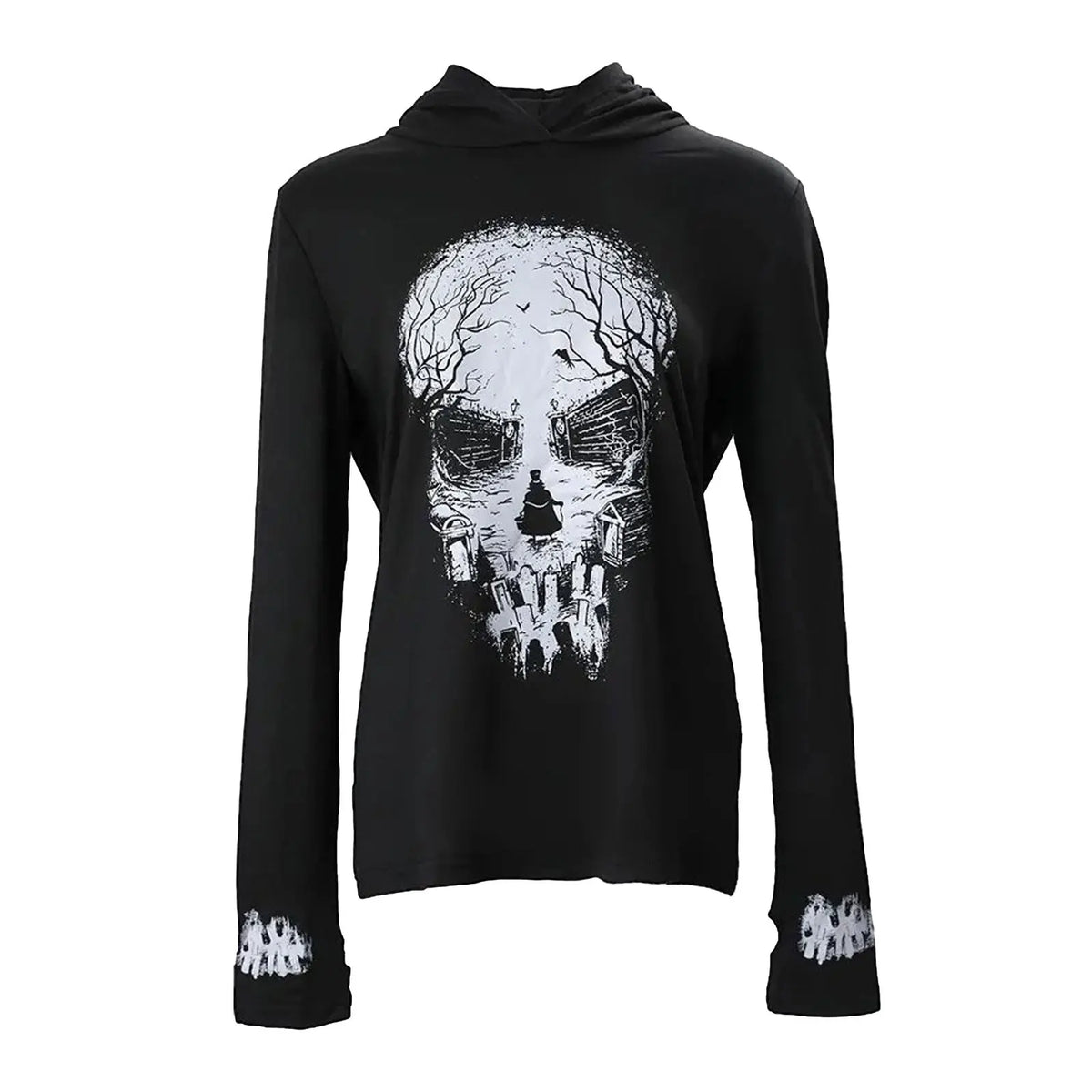 Skull Hooded Pullover
