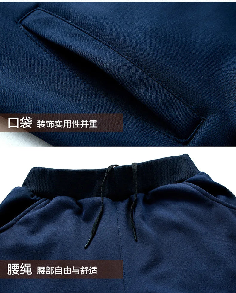 Tracksuits Men Polyester Sweatshirt Sporting Fleece 2026 Gyms Spring Jacket + Pants Casual Men's Track Suit Sportswear Fitness