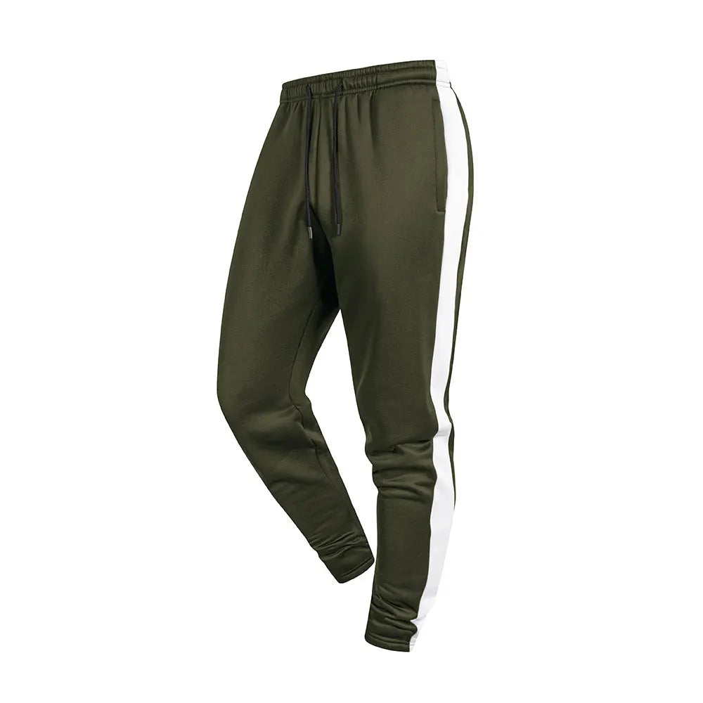 Men's Casual Tracksuit Zip Up Stand Collar Jacket & Sweatpants Classic Striped Suit for Men Fall Winter Daily Outdoor Streetwear