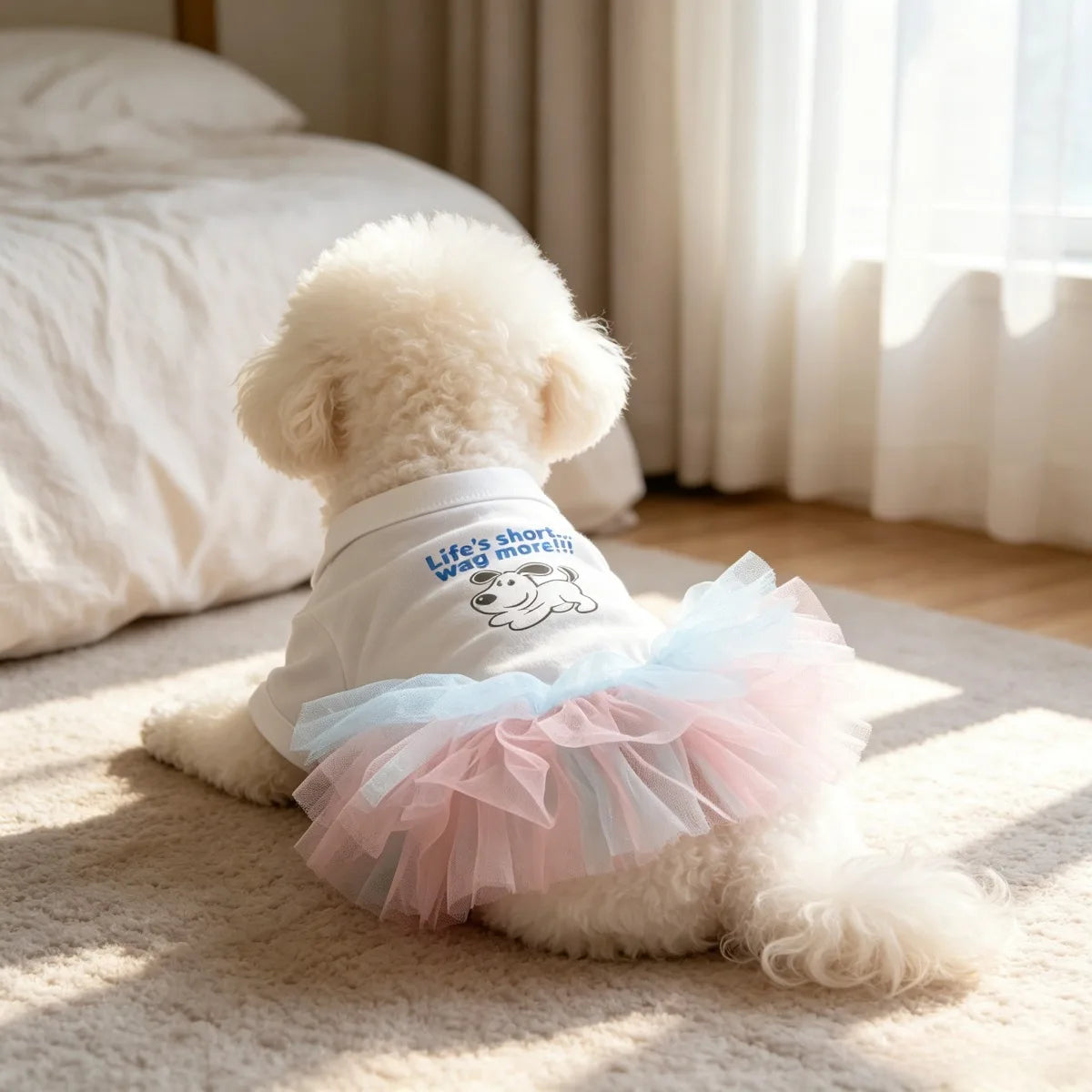 1pc  Pet Dress Adorable Printed Design Pet Apparel Dog Cat Dress Fit for  Bichon Teddy Puppy Kitten Daily Outing Dress