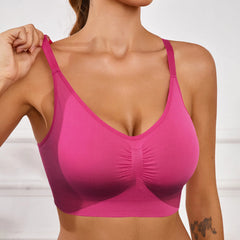 Sports Bras For Women Wireless Soft Workout Bra Full Coverage Push Up Bralettes Seamless Crop Cami Bra For Yoga