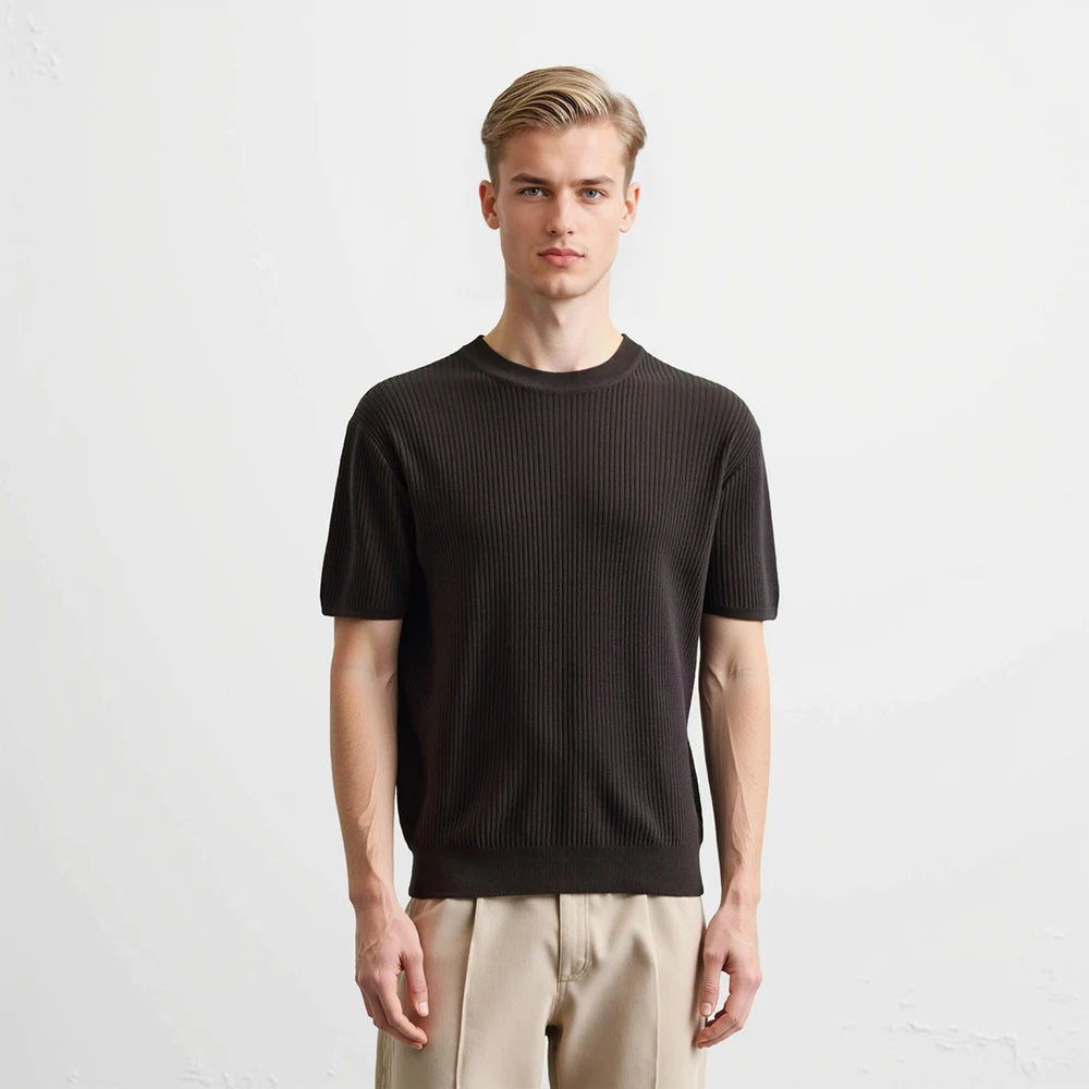 Knitted Smart Casual Tee Men