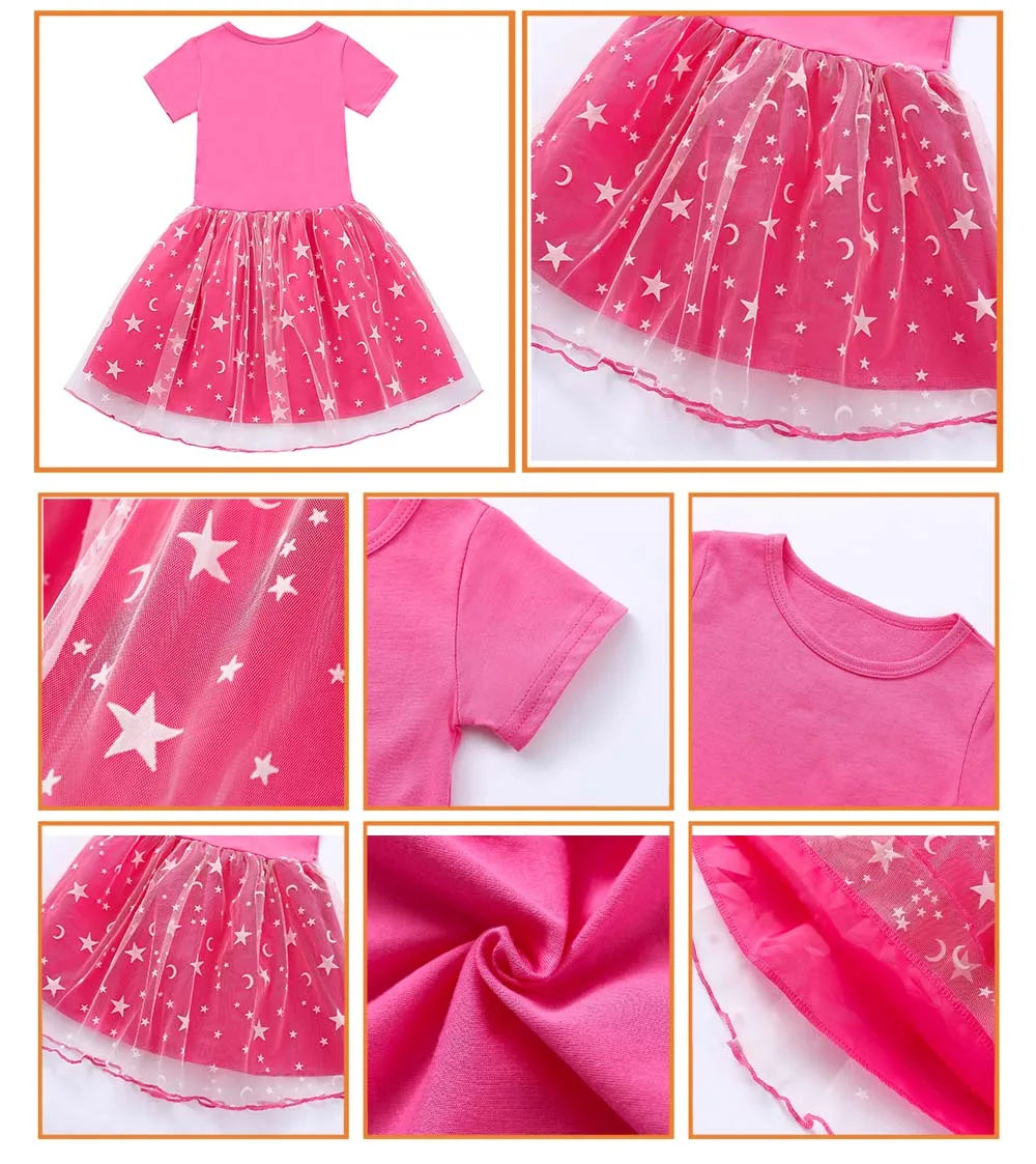 Rainbow Princess Cute Girls Dress