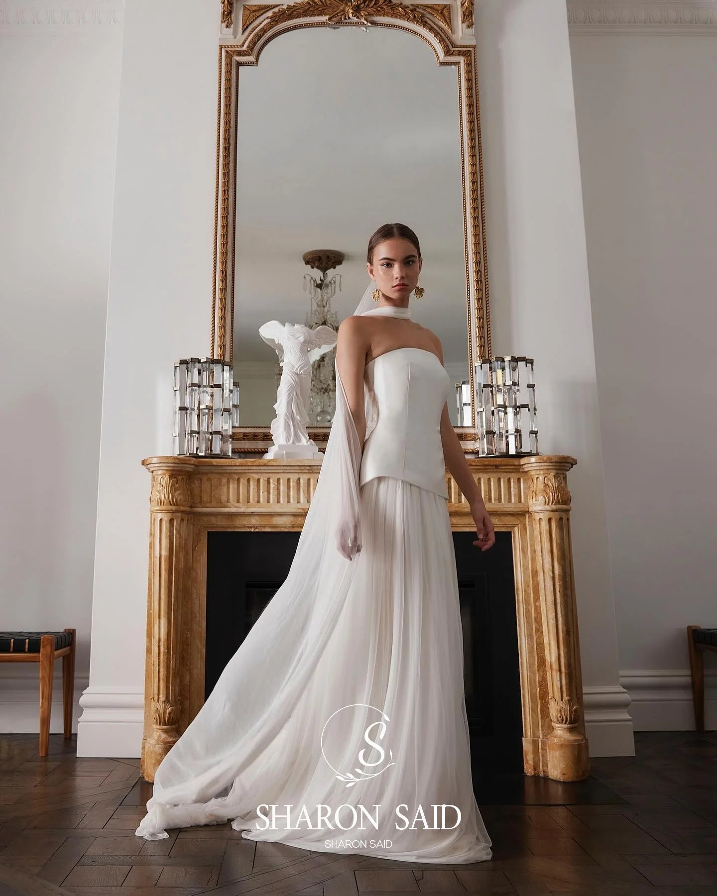 Elegant Strapless Satin Evening Gown