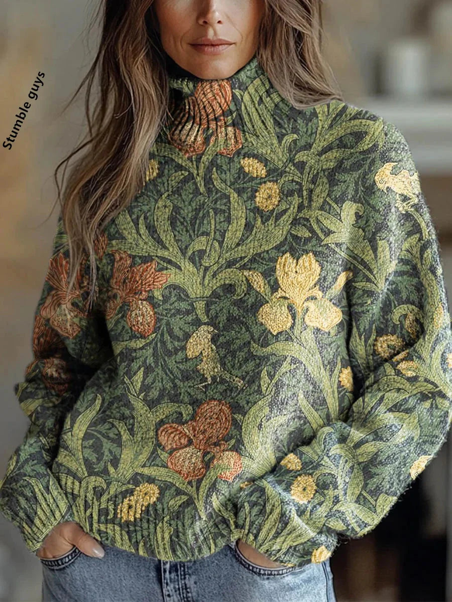 Festive Printed Winter Knit Sweater