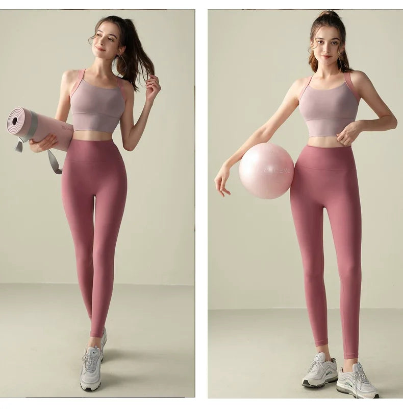 Women's One-Cup Sports Bra Shockproof Anti-Sagging for Running High-Intensity Yoga Fitness Wear Beautiful Back Design