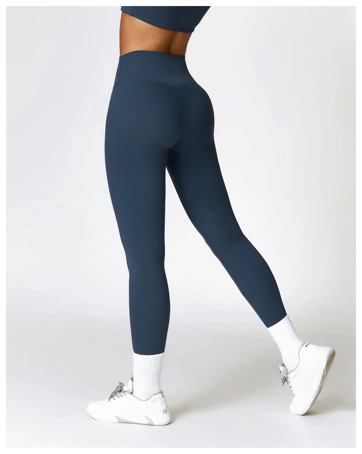 Fitness Leggings High Rise Hip Lift Brushed Soft Material For Ladies Outdoor Elastic Slim Fit Outer Wear Sports Tight Pants