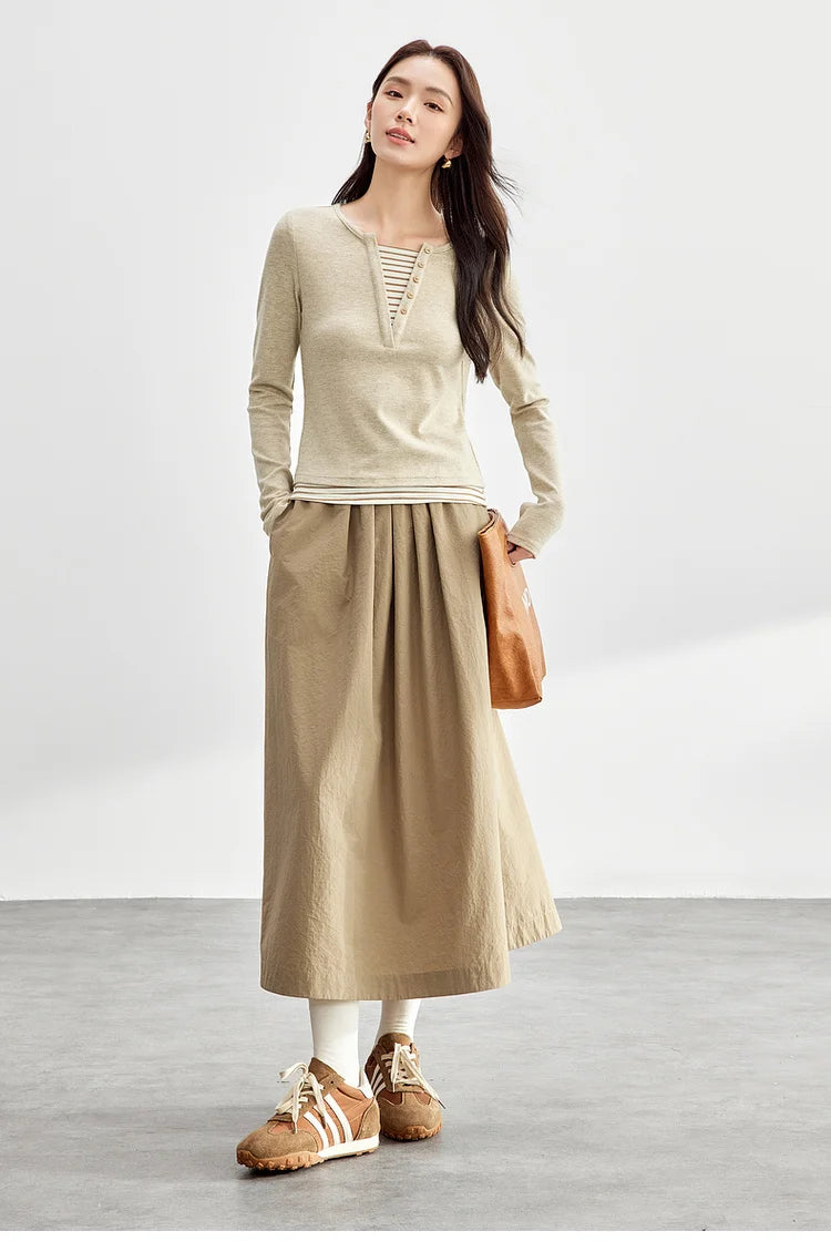Office Essential A-Line Midi Skirt