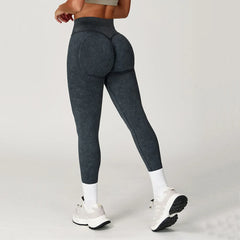 Solid Color Women Yoga Pants High Waist Stretch Gym Leggings Fitness Running Trousers