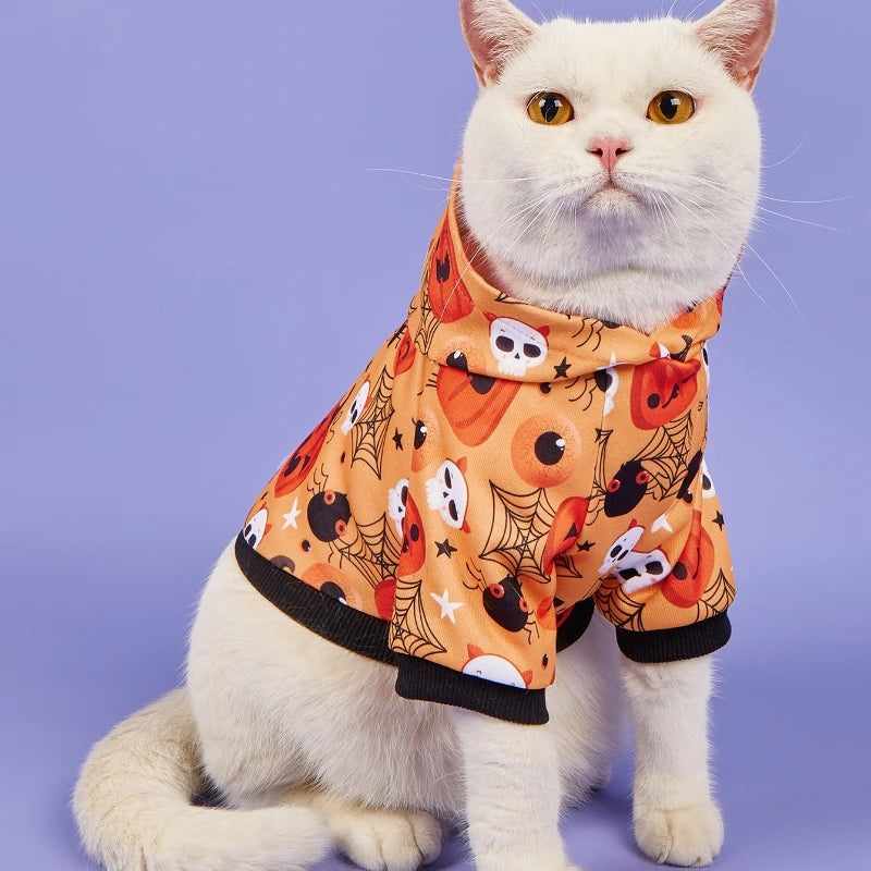 Halloween Print Pet Hoodie Sweatshirt