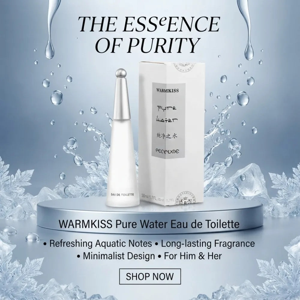 50ml Pure Water Perfume Long Lasting Clean Fresh Neutral Light Scent Matte Teardrop Bottle Daily Office Fragrance For Men Women